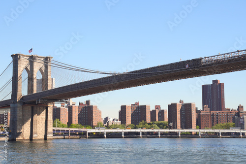 Brooklyn Bridge into Manhattan  NYC