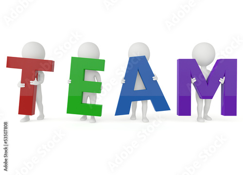 3d humanoid character team