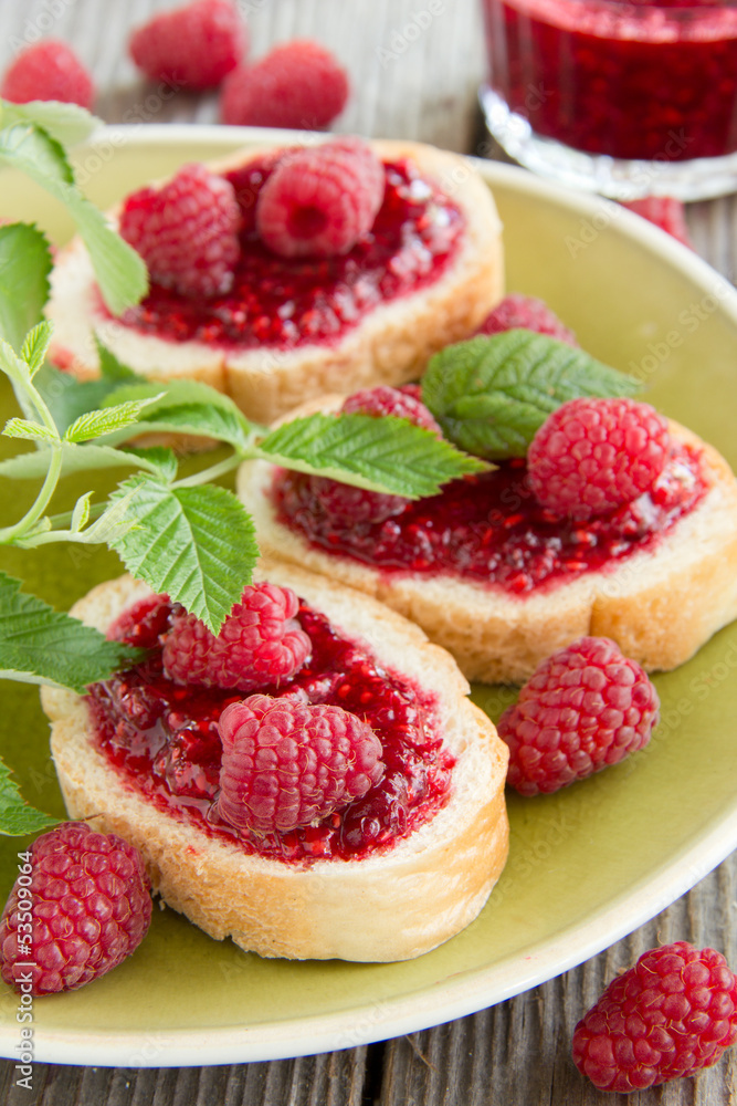 Sandwich Stills: Toast with Raspberry Jam Sandwich Stills: Toast with Raspberry Jam