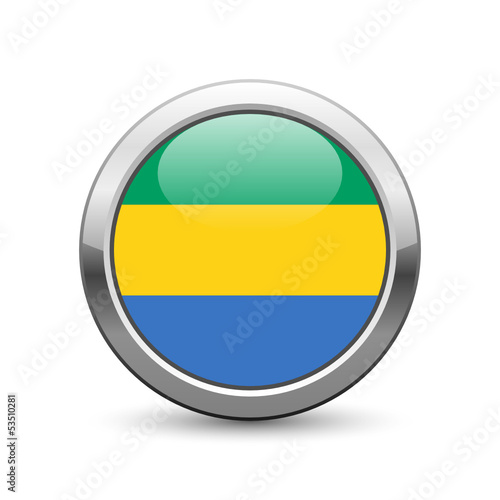 Gabonese flag icon web button Free Download Gabonese flag icon web button - GFXLoad