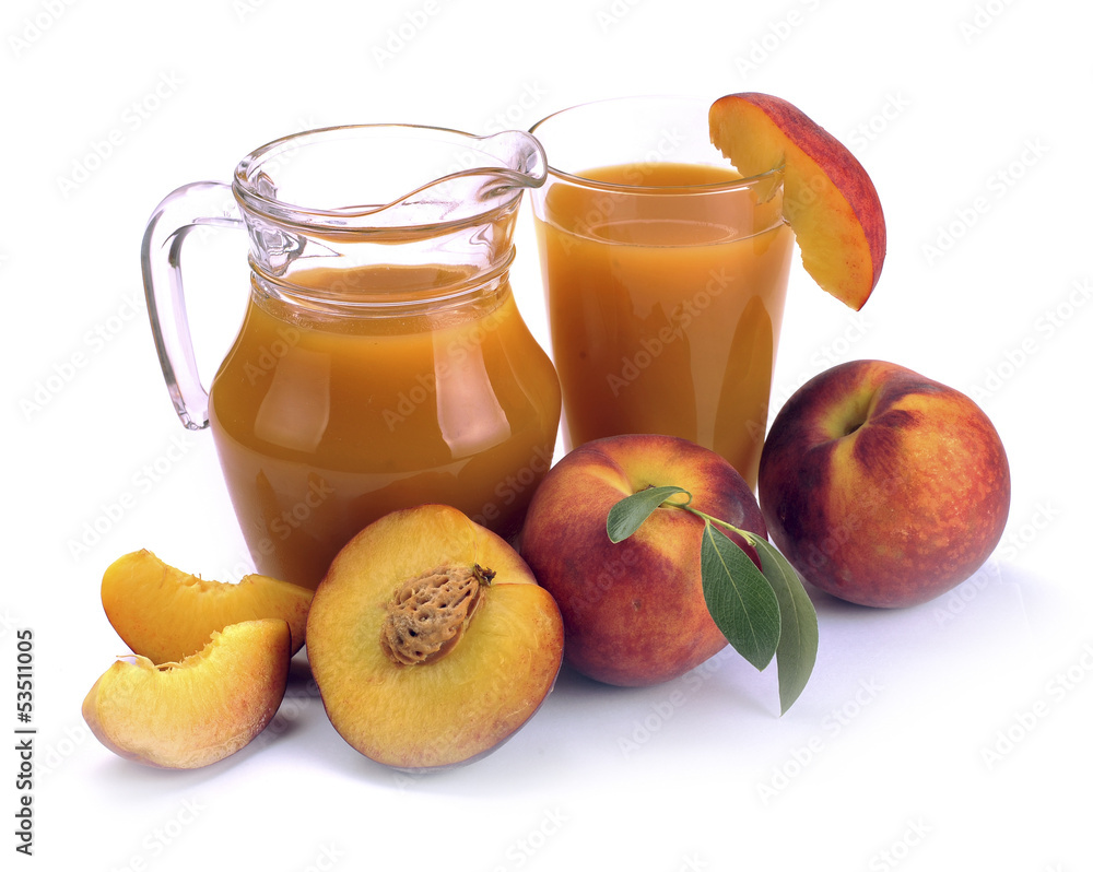 peach juice and fruit
