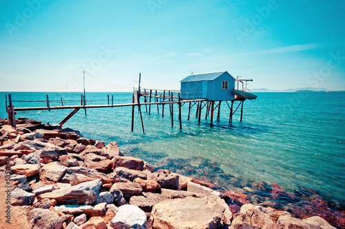 Photos fishermen hut on Tuscany coast, Piombino - Italy