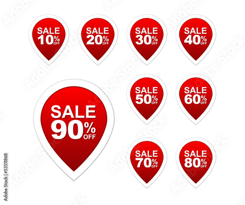 Red sale tags