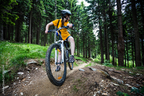 Healthy lifestyle - teenage girl biking