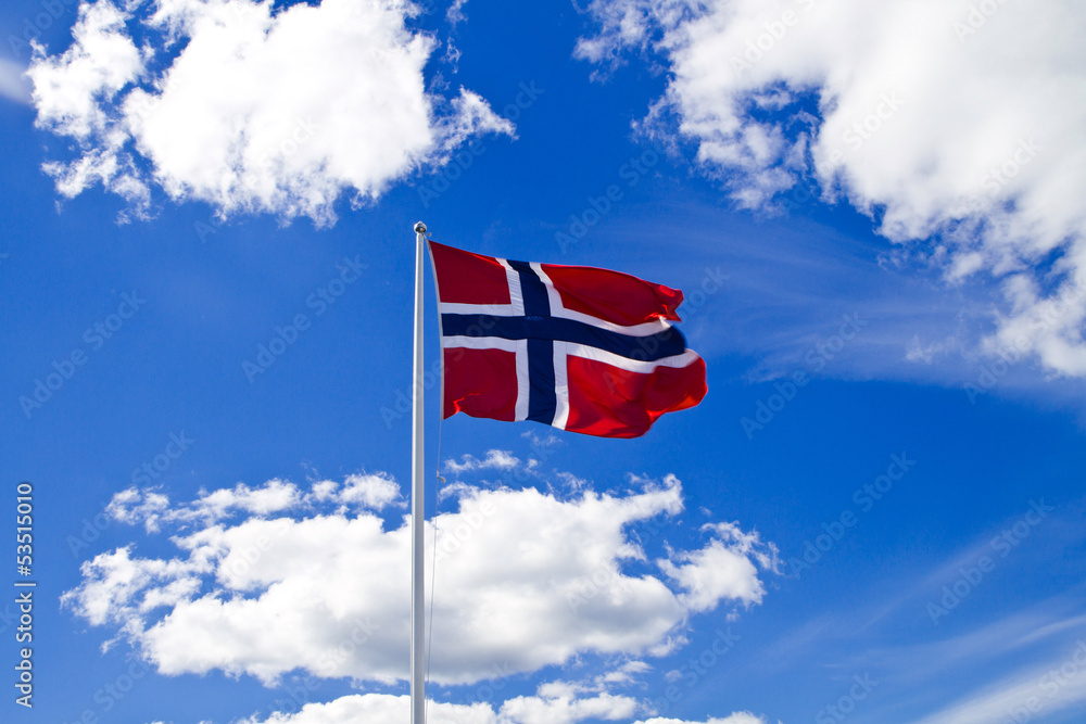 Fototapeta premium bandiera norvegia