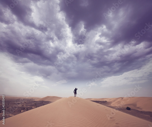 Hike in desert