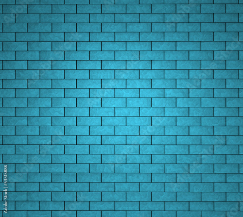 Blue Bricks Wall Background