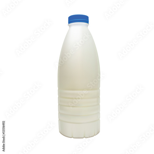 milk bottle vector white drink plastic illustration dairy food i