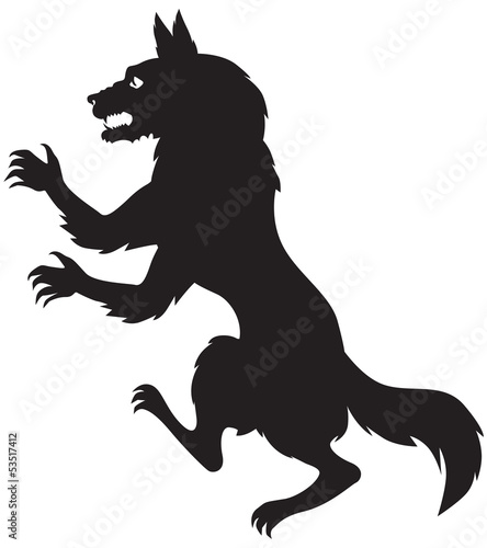 Silhouette of a werewolf