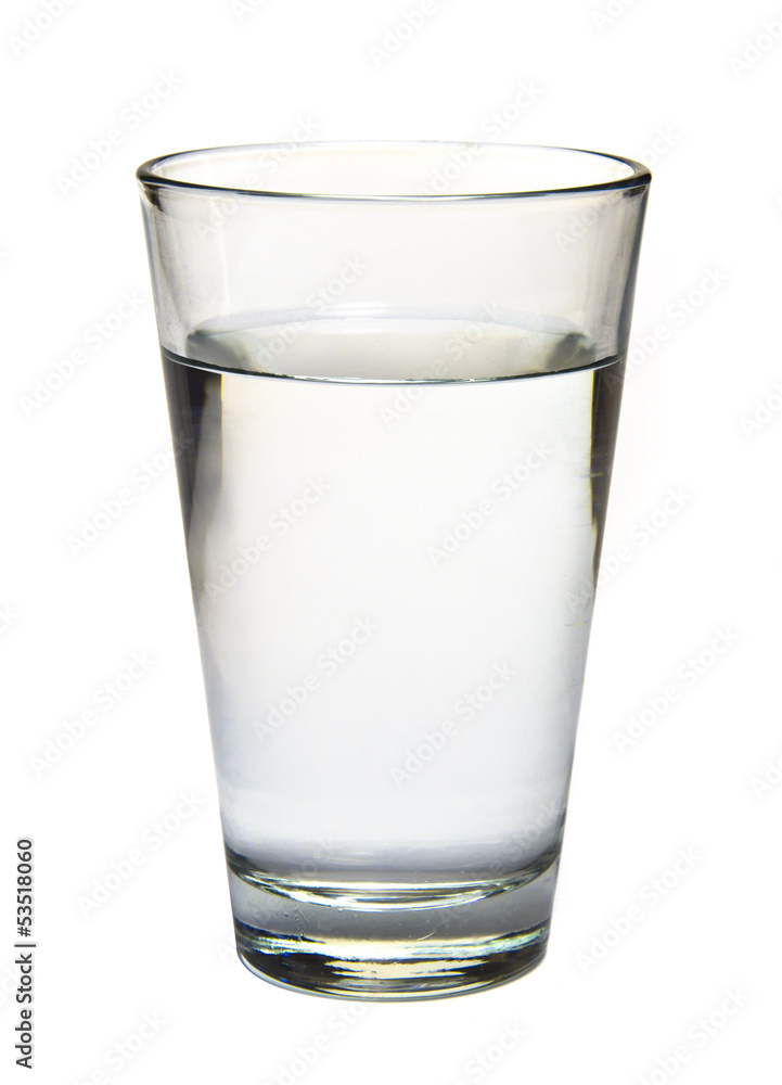 water glass isolated on white background water glass isolated on white background