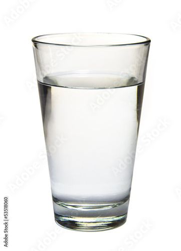 water glass isolated on white background 