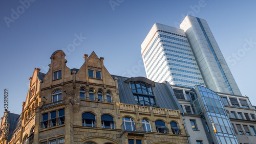old and new buildings in Frankfurt Germany