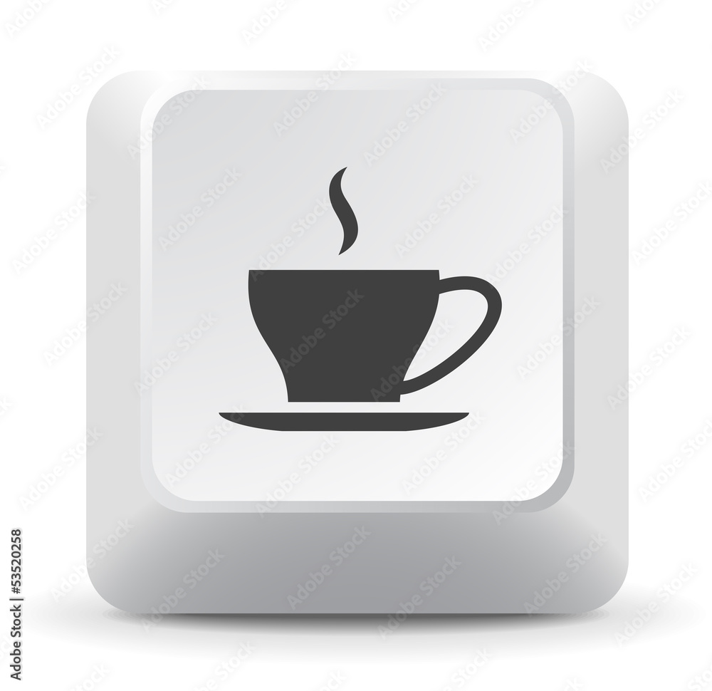 Coffee Cup on Keyboard Coffee Cup on Keyboard