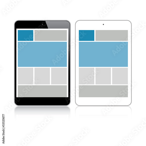 Highly detailed responsive grid small tablet vector