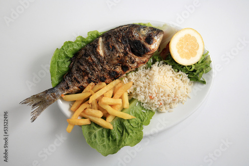 grilled fish on a plate