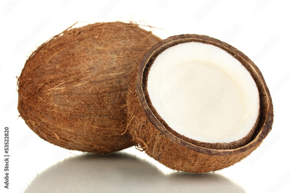 Two coconut isolated on white Two coconut isolated on white