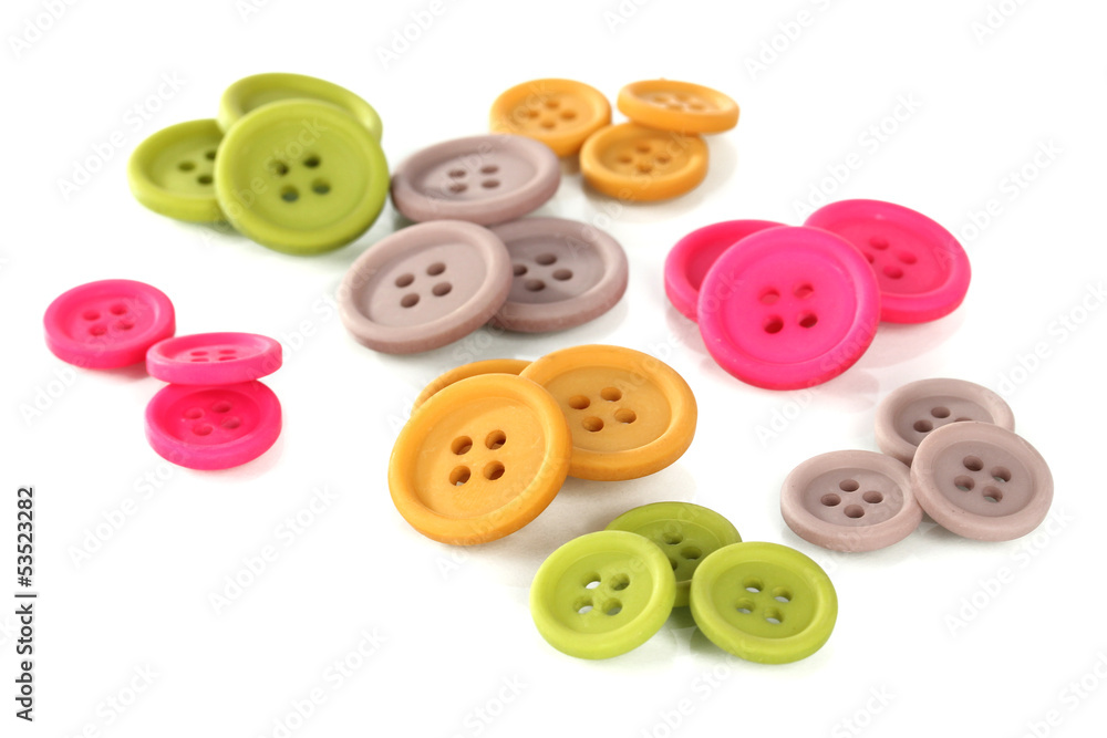 Bright colored buttons isolated on white Bright colored buttons isolated on white