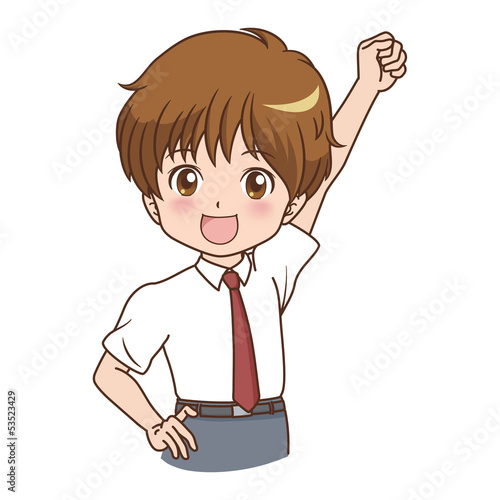 男の子/ガッツポーズ