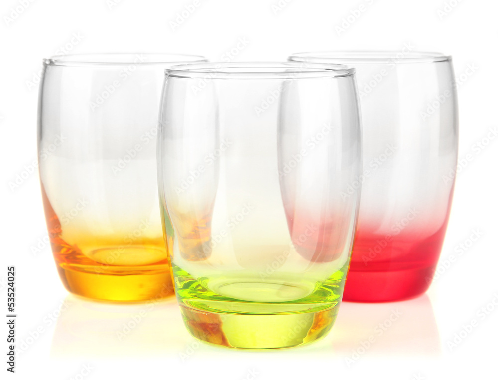 Empty glasses isolated on white Empty glasses isolated on white