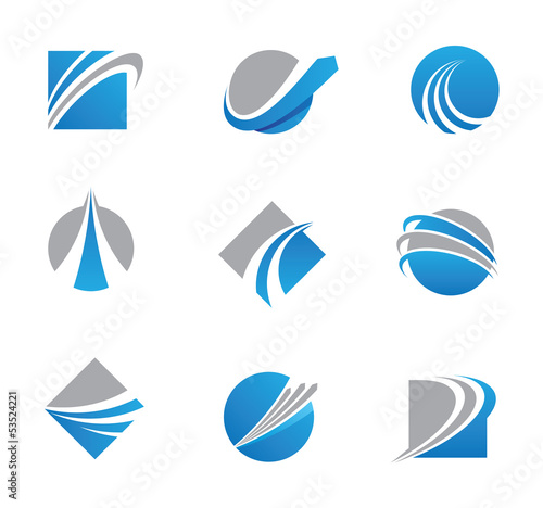 Abstract trail logos and icons