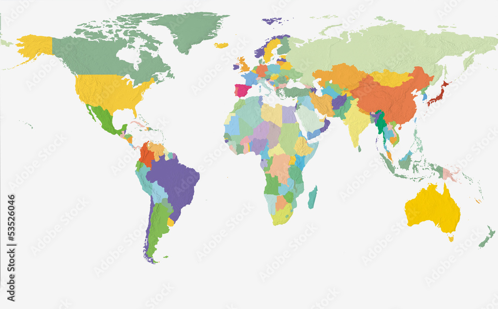 Obraz premium 世界地図