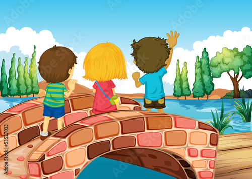 Children at the bridge