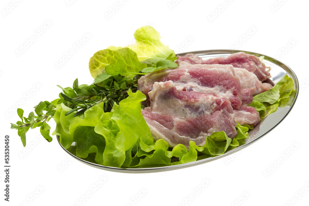 Raw pork meat