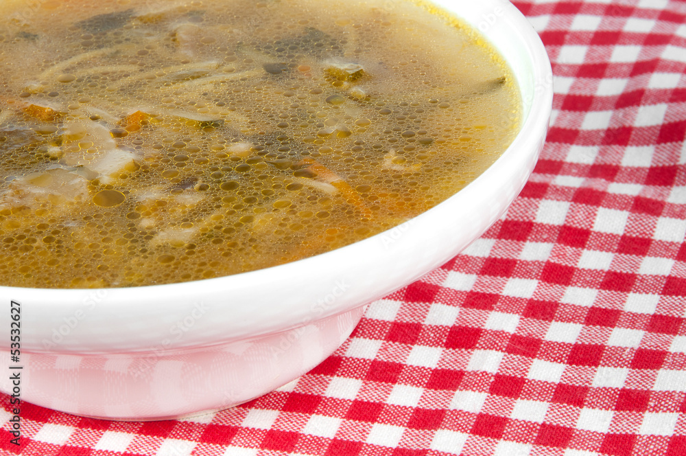 Mushroom soup in a bowl Mushroom soup in a bowl