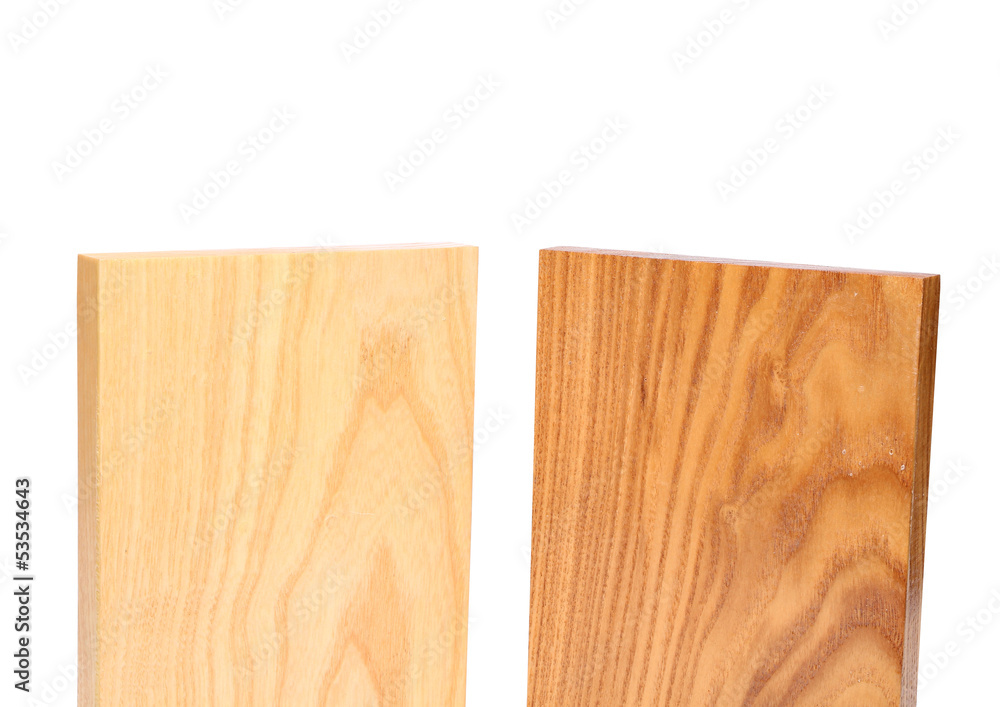 Naklejka premium Top two wooden plank close-up