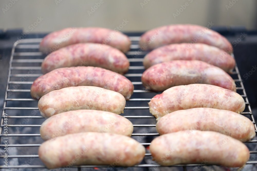 Fresh sausage grilling. Fresh sausage grilling.