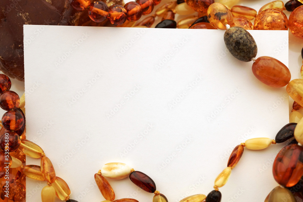 Amber Jewelry with blank card Amber Jewelry with blank card
