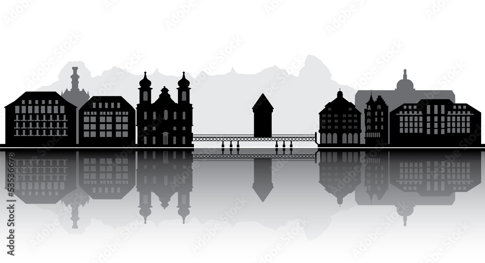 Fototapeta premium luzern skyline