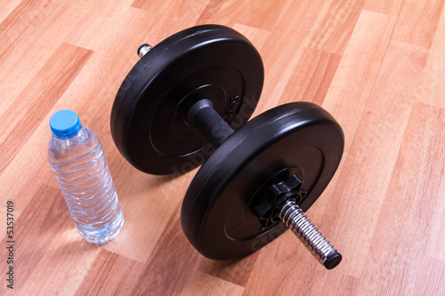 Dumbbell and Water Bottle