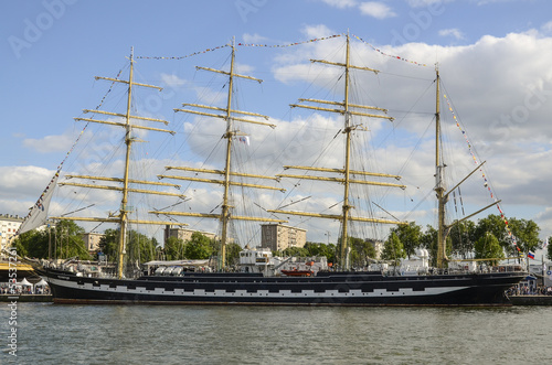 Obraz na płótnie bateau Ruzenshtern,Gréement, armada 2013, Rouen, 76