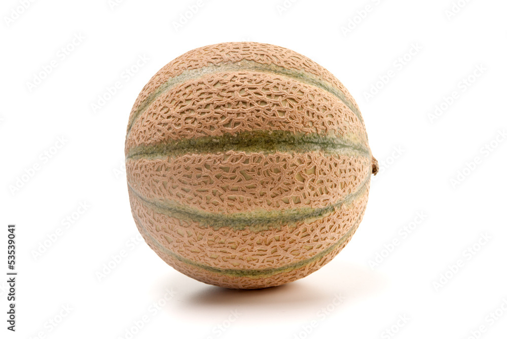 Fresh cantaloupe over white Fresh cantaloupe over white