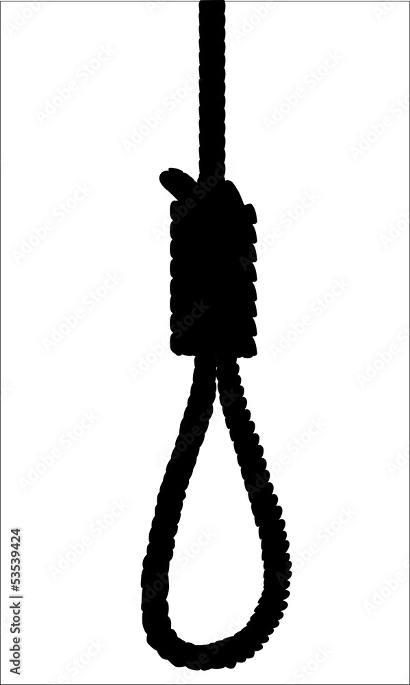 Obraz na plátně Noose Silhouette