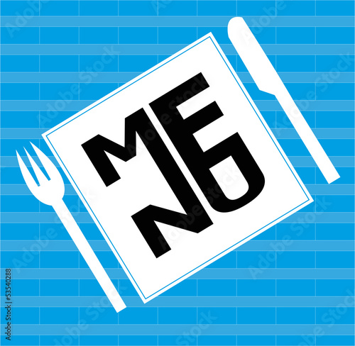 illustrazione con posate e cornice adatta alla ristorazione