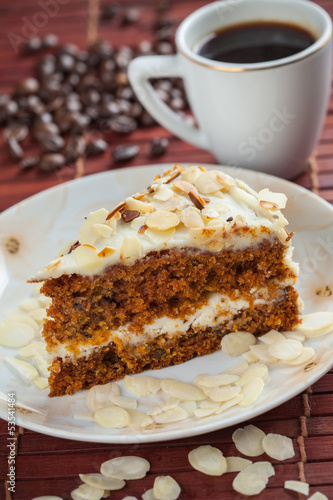 Carrot cake and coffee