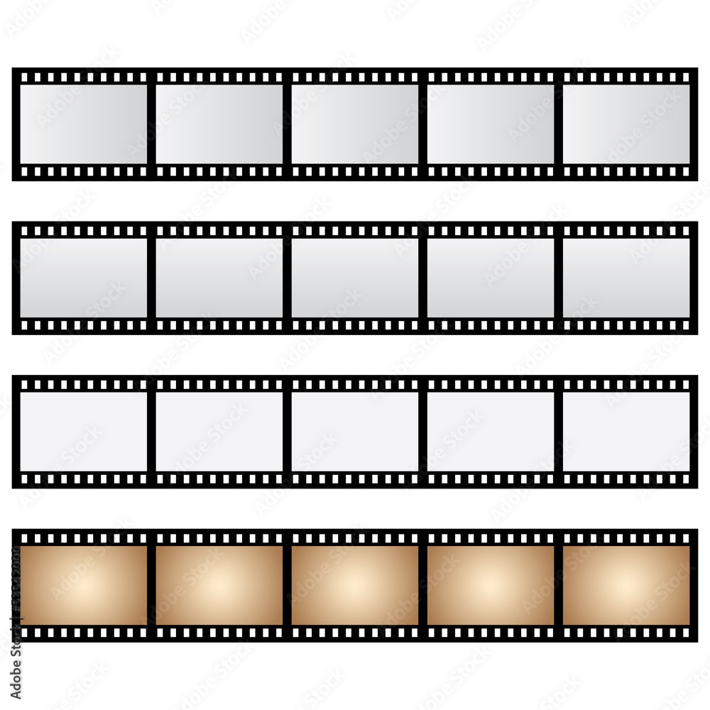 vector pack film strip isolated
