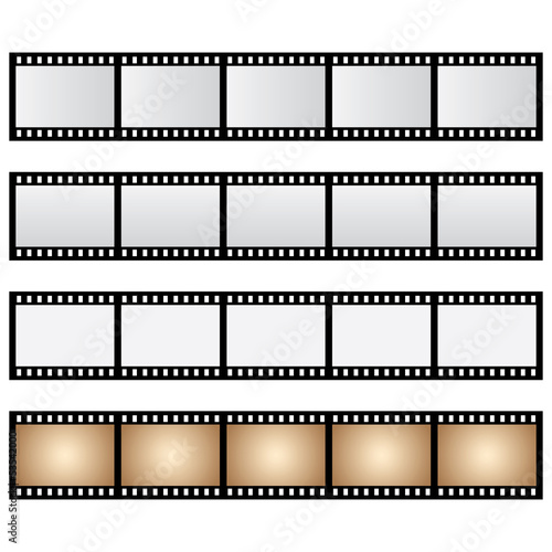vector pack film strip isolated