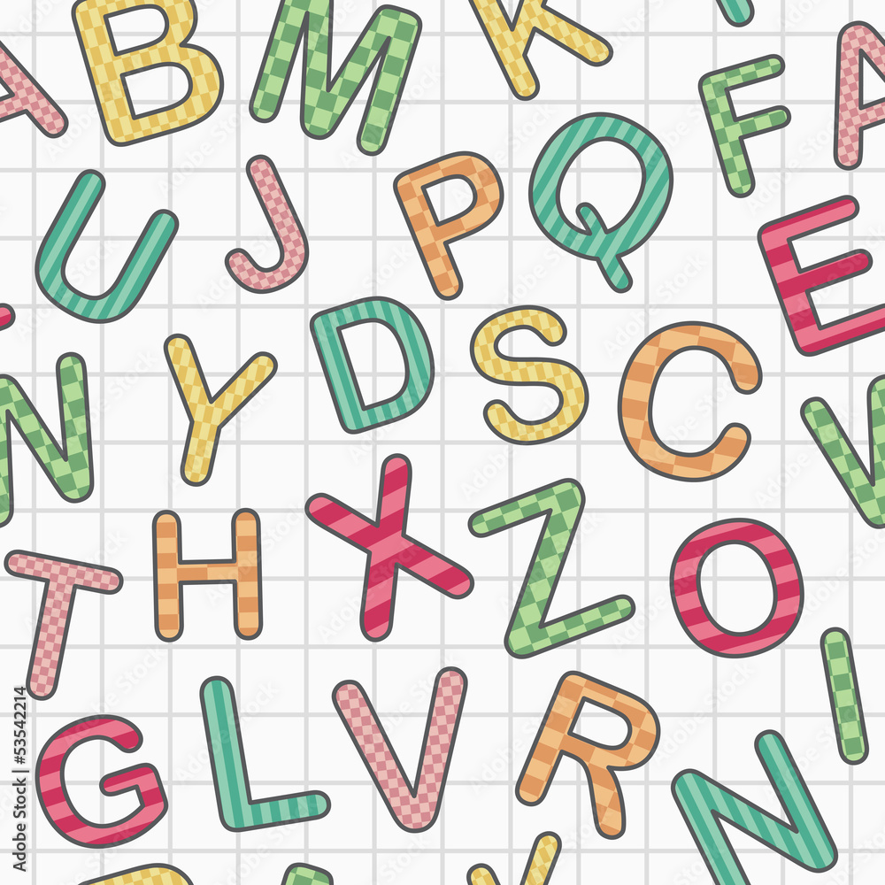 english alphabet on paper as seamless background english alphabet on paper as seamless background
