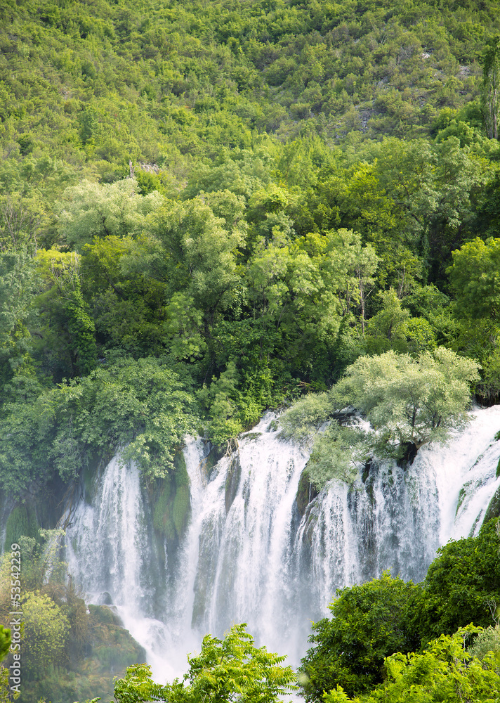 Famous Kravica waterfalls in Bosnia and Herzegovina