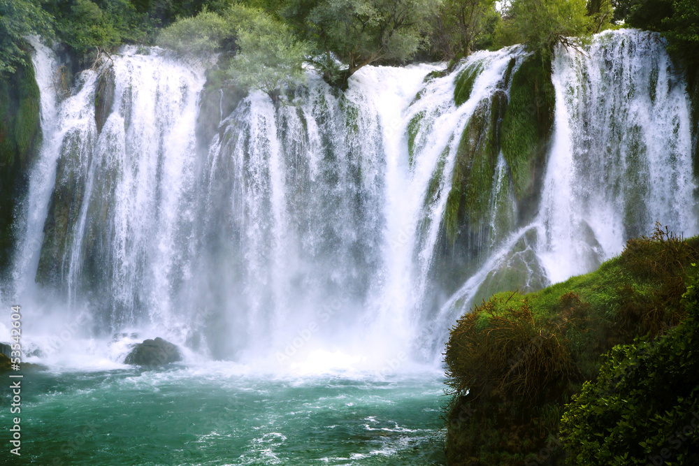 Famous Kravica waterfalls in Bosnia and Herzegovina Famous Kravica waterfalls in Bosnia and Herzegovina