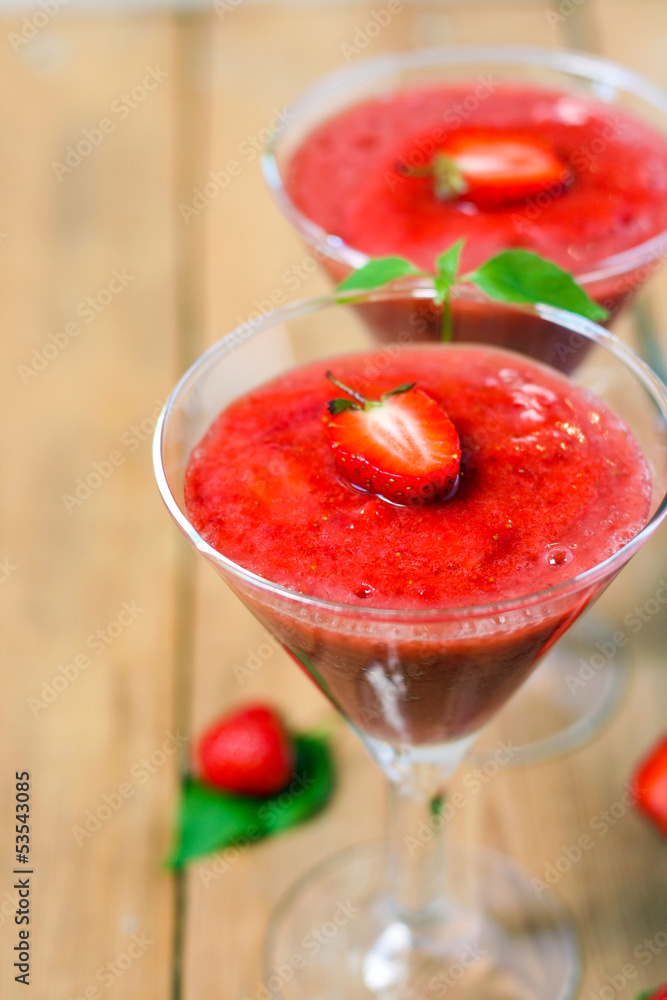 Banana and strawberry smoothie Banana and strawberry smoothie