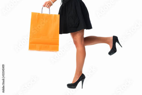 Frau mit Einkaufstüte