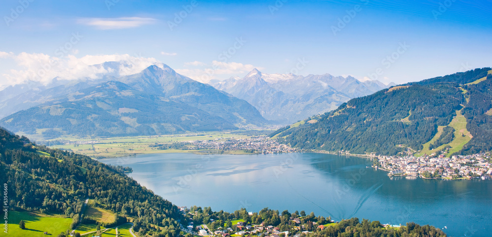 Panoramic view of Zell am See, Austria