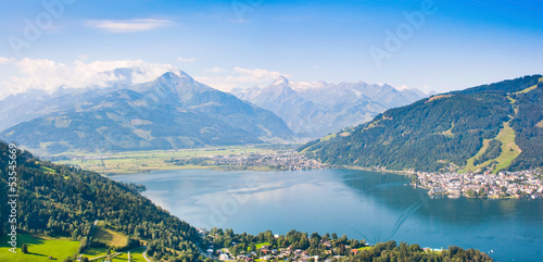 Obraz na płótnie Panoramic view of Zell am See, Austria w salonie