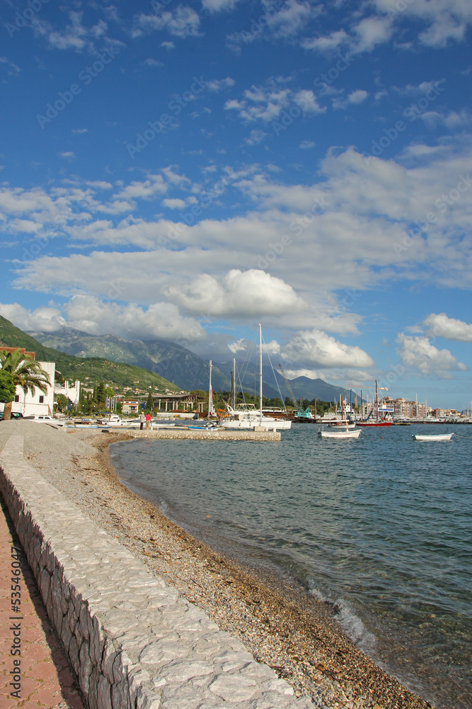seacoast in Tivat, Montenegro