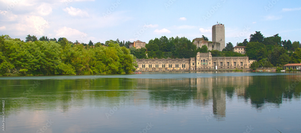 Adda river and the hydroelectric plant