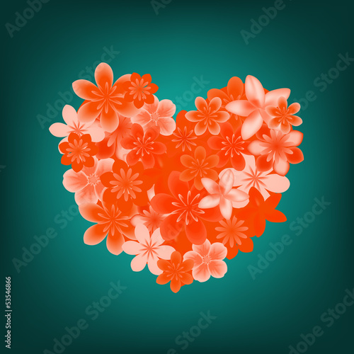 Flowering red heart